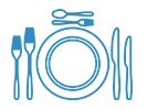 Plate and cutlery icon
