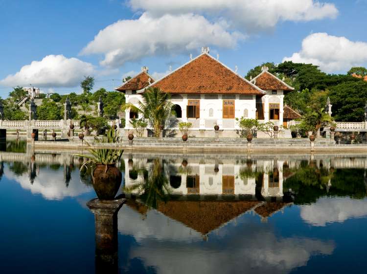 Panorama of water temple Taman ujung Palace Karang Asem Bali Indonesia; Shutterstock ID 598649933; Invoice Number: -