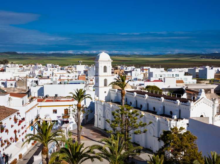 Santa Catalina, a former church and today arts center of Conil de la Frontera, an Andalusian White Town - Costa de la Luz, Andalusia, Spain