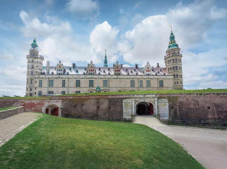 Kronborg Castle - the castle where the Shakespeare play Hamlet takes place - Helsingor, Denmark