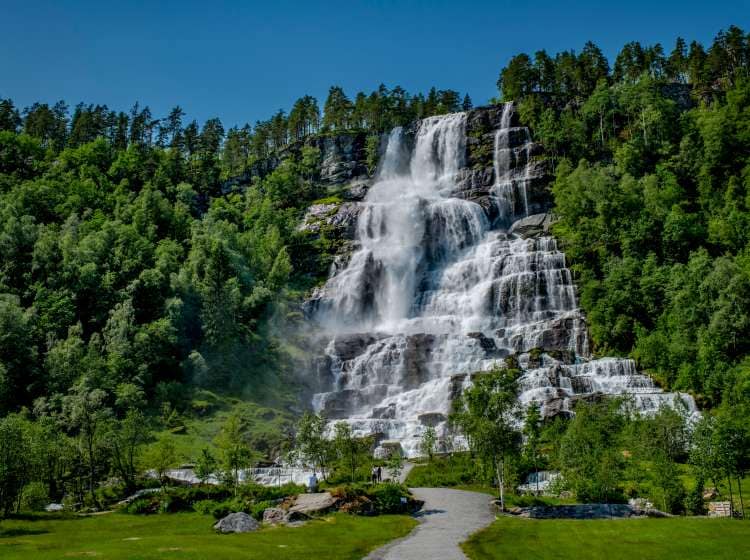 One of Norways most popular waterfalls in the west coast