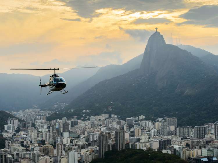 Sunset view of Rio de Janairo, Brazil