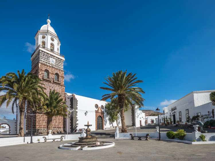 Central square of Teguise town, Lanzarote, Canary Islands, Spain