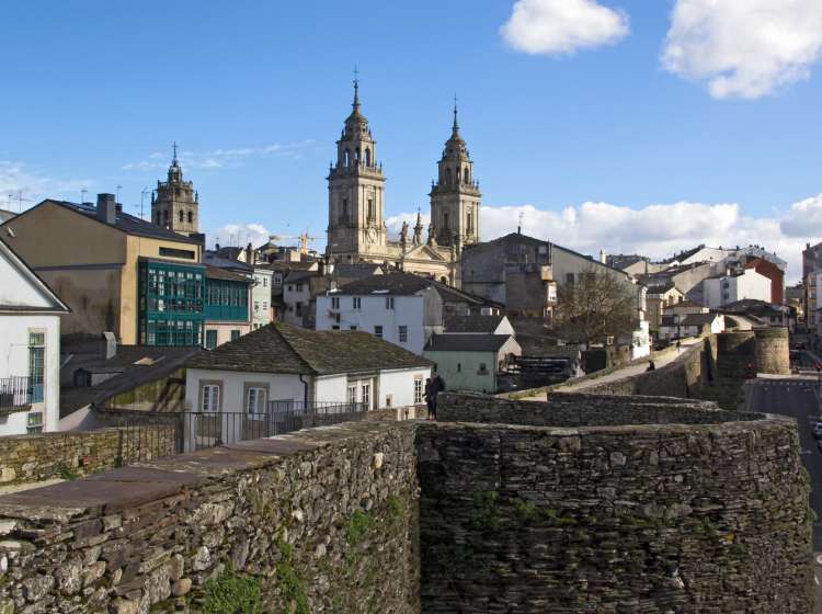The Cathedral of Santa Maria and the Roman Wall of Lugo