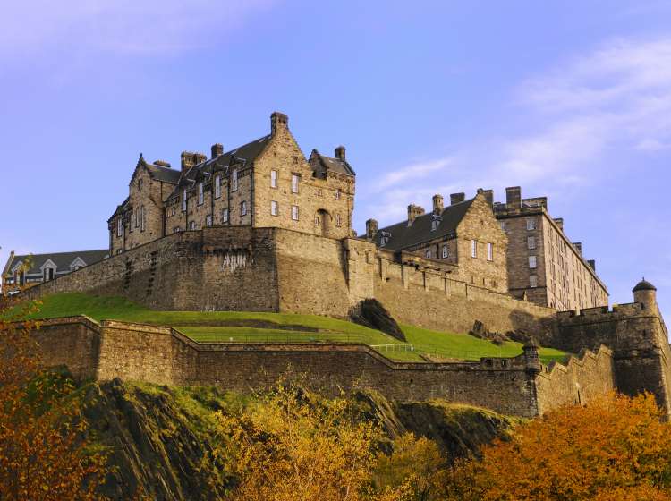 Edinburgh Castle on a beautiful clear, crisp fall day