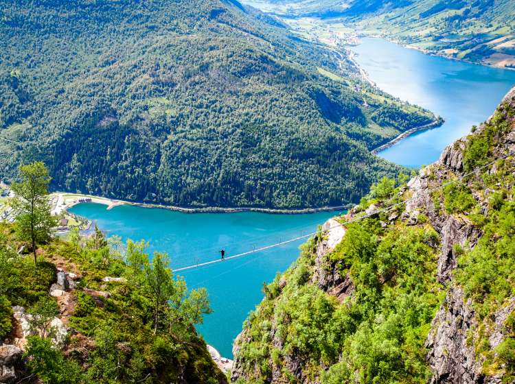 Loen, the views of the Nordfjord landscape - Loen Skylift - Travelling in Norway. It also the view from the ferrata.