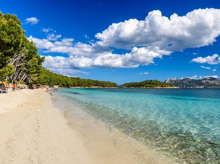 Platja de Formentor - beautiful white beach at cap formentor, Mallorca - Spain