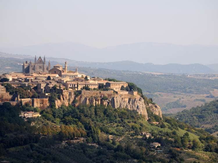 Orvieto is a city and comune in Province of Terni, southwestern Umbria, Italy situated on the flat summit of a large butte of volcanic tuff