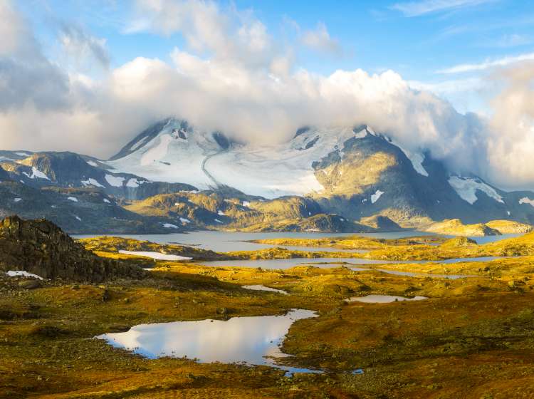 Beautiful landscape of Jotunheimen national park in  central Norway (Scandinavia).