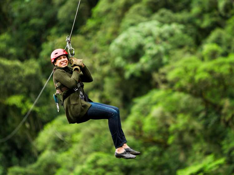 Adult Slim Afro Woman On Zip Line In Ecuadorian Rainforest Nearby Banos De Agua Santa
; Shutterstock ID 333445373; Invoice Number: -
