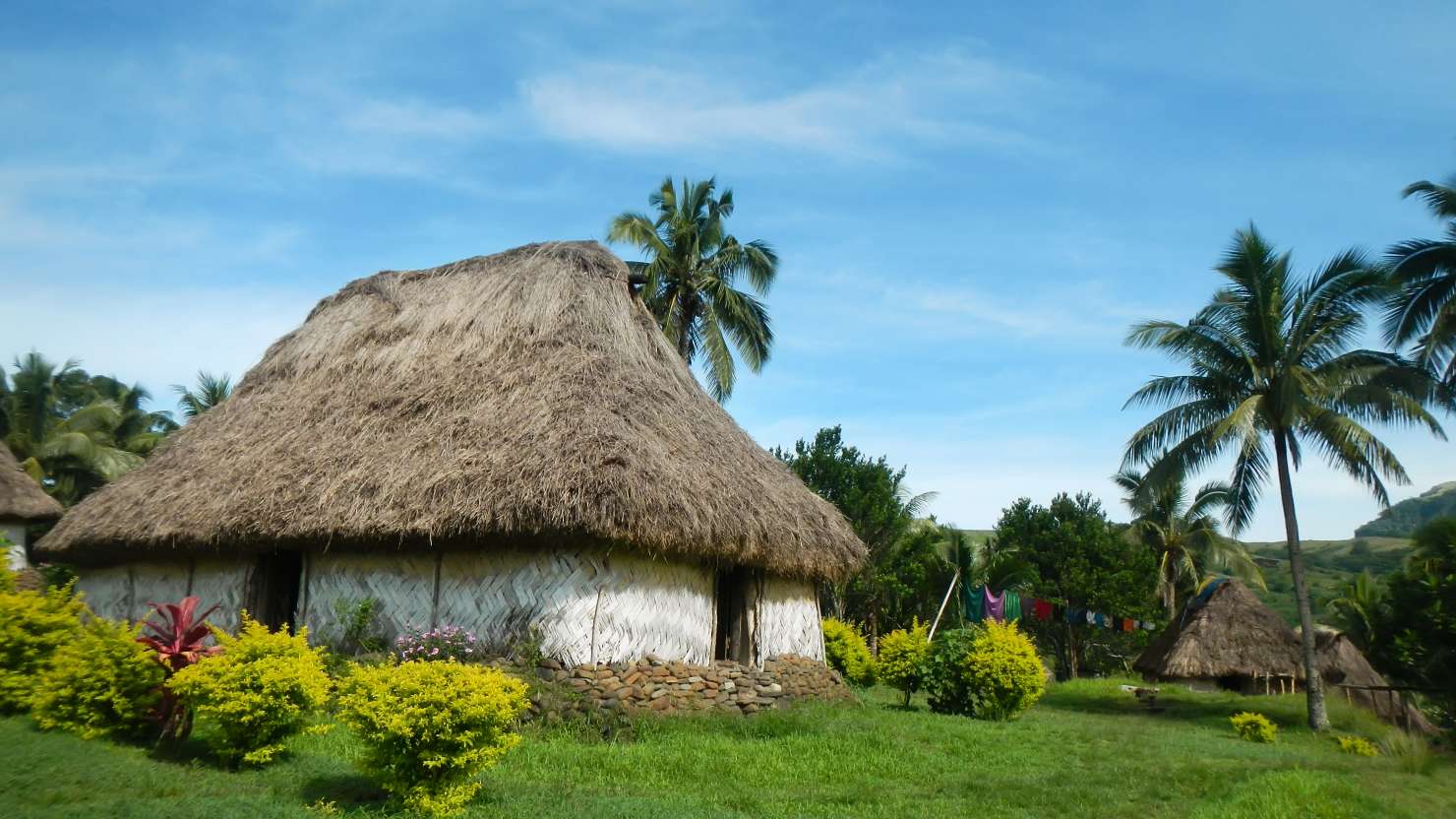 Traditional house of Navala village, Viti Levu island, Fiji