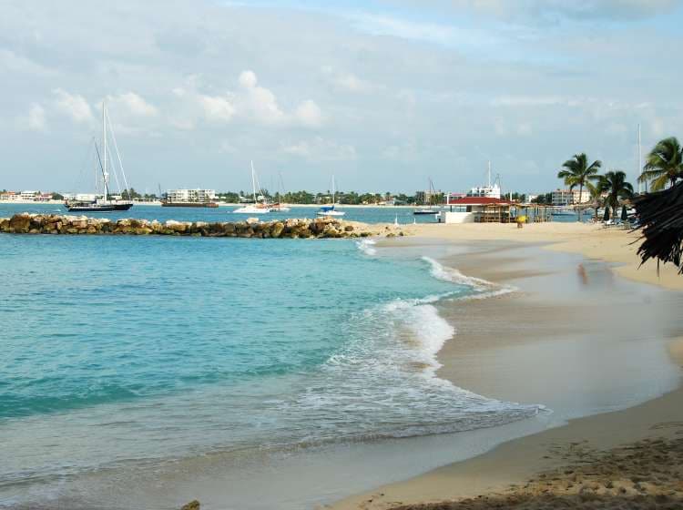 Simpson Bay tropical beach in St Maarten; Shutterstock ID 44506894; Purchase Order: -