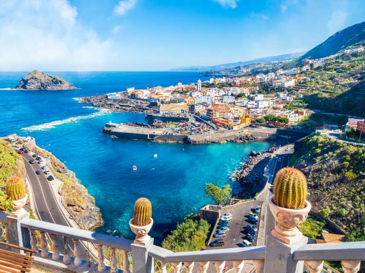 Landscape with Garachico town of Tenerife, Canary Islands, Spain