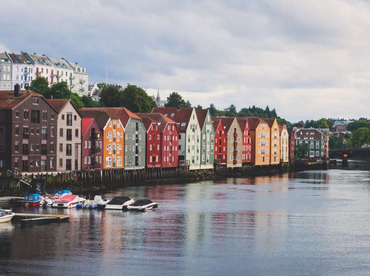 Summer sunny view of Trondheim, a city and municipality in Trondelag county, Norway,; Shutterstock ID 1133375321; Invoice Number: -