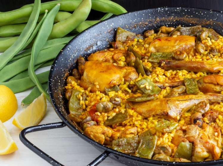 Traditional Paella Valenciana is a great dish to share with family and friends!