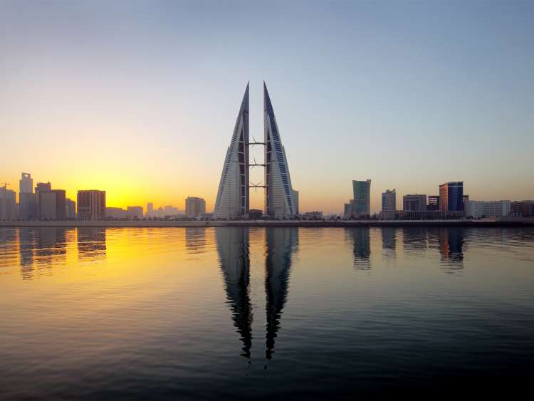 Skyline of city