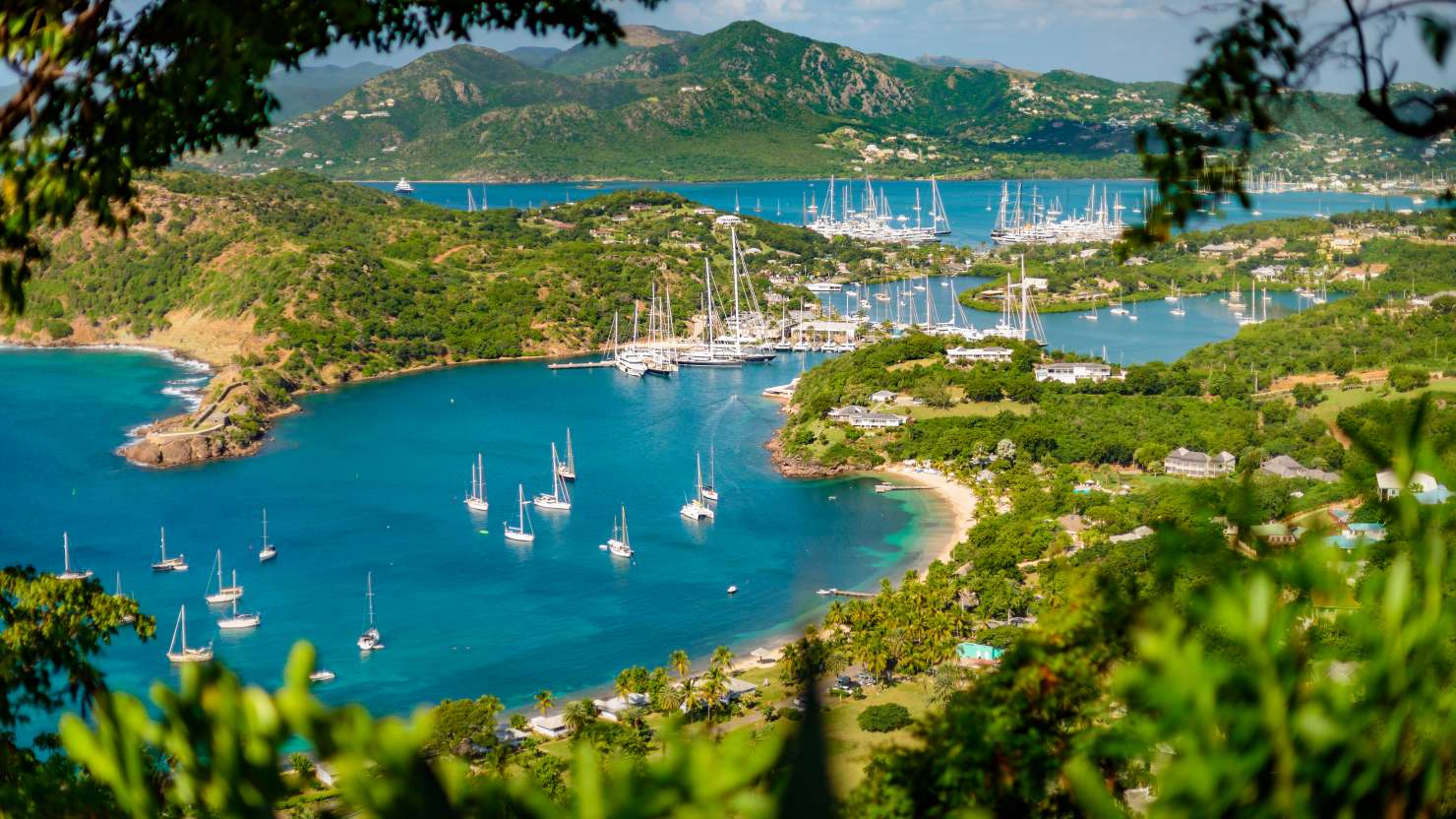  Boats in English Harbour in Antigua