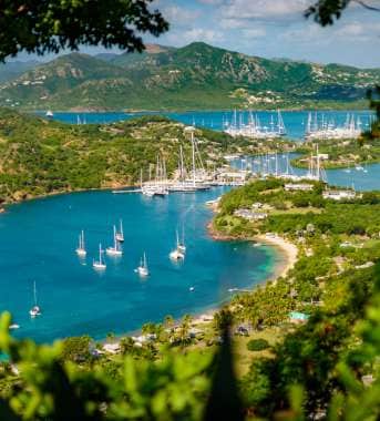  Boats in English Harbour in Antigua