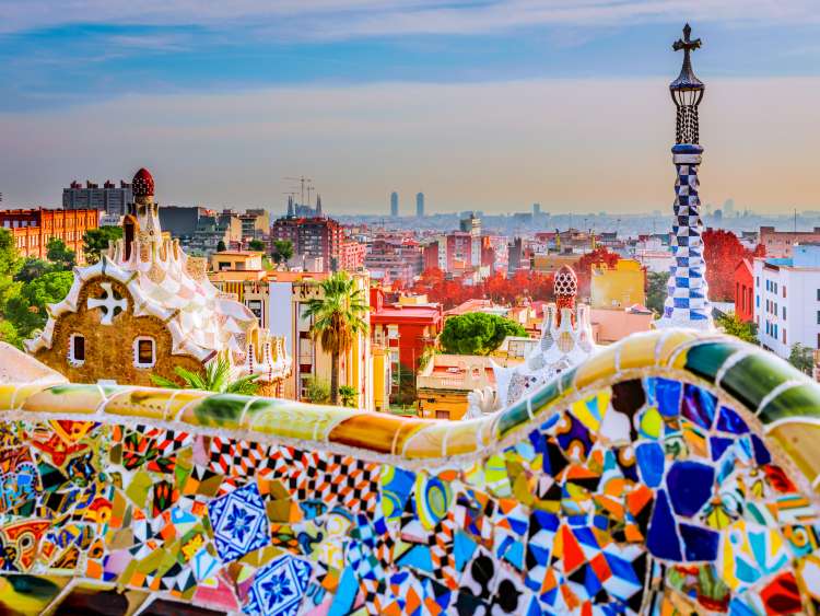 Park Guell in Barcelona, Spain