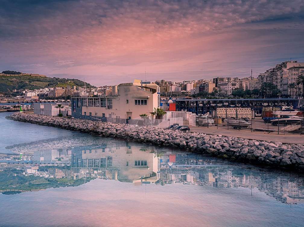 Buildings by the sea