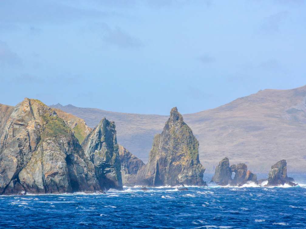 The beauty of Chile Scenic cruising around Cape Horn, southernmost tip of South America. Panoramic view of Cape Horn, Tierra del Fuego Archipelago, Patagonia, Chile, South America.; Shutterstock ID 1185264325; Invoice Number: -