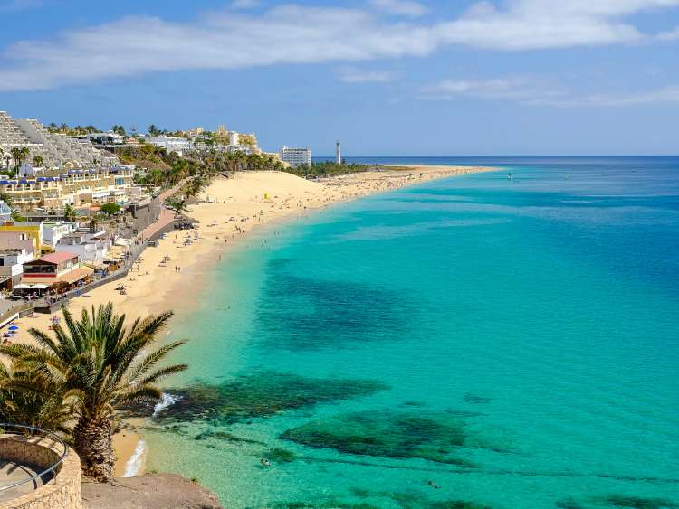 Beach in the port of Fuerteventura, Canary Islands
