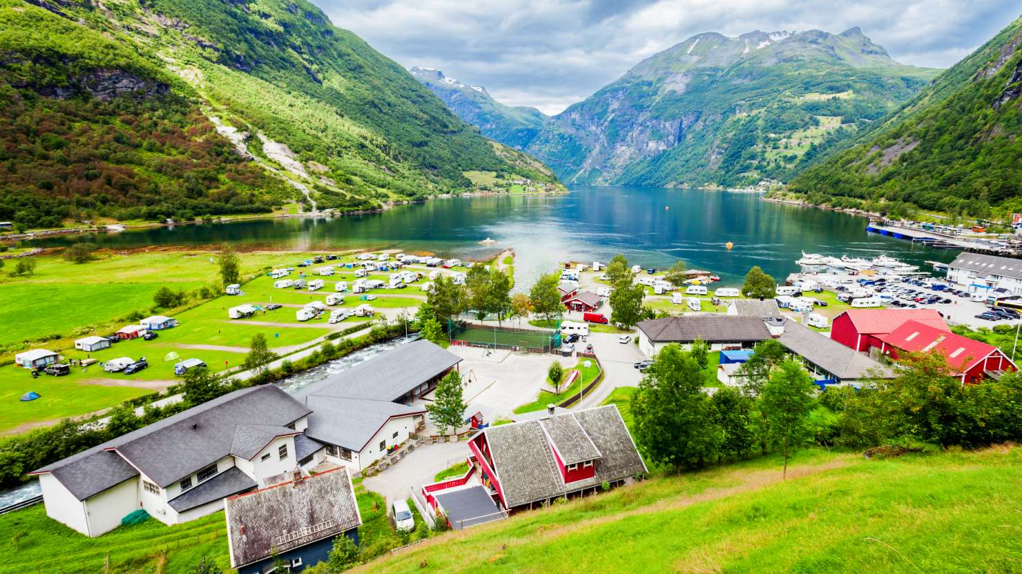 Geirangerfjord in the port of Geiranger, Norway