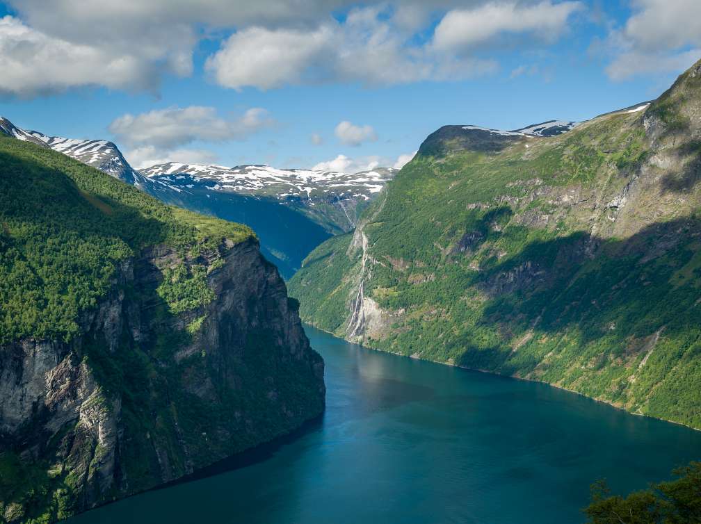  A river flowing between mountains