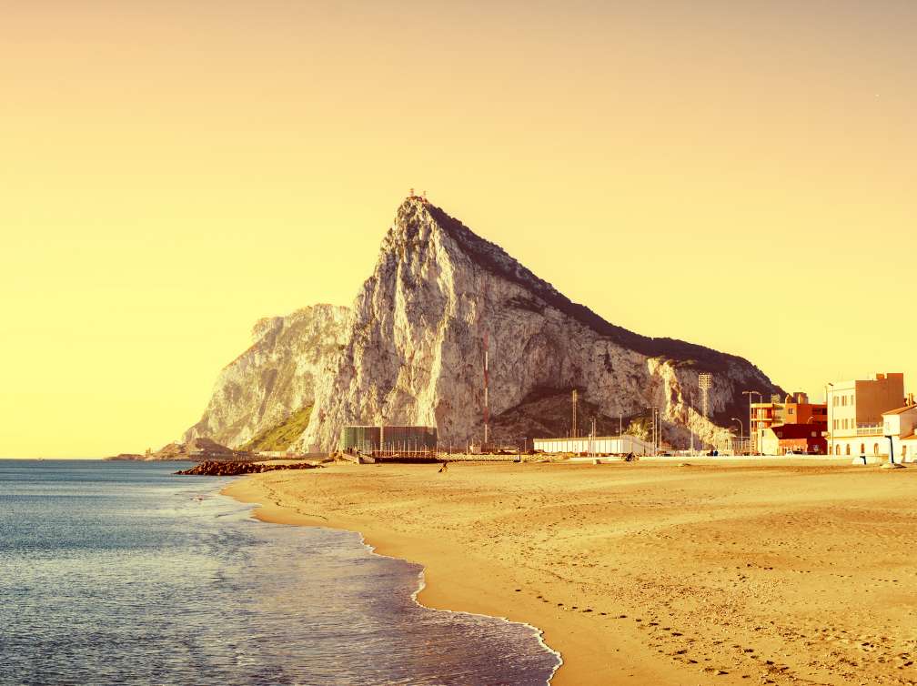  Beach by the Rock of Gibraltar