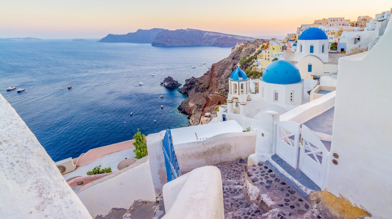 White buildings by the sea in Greece