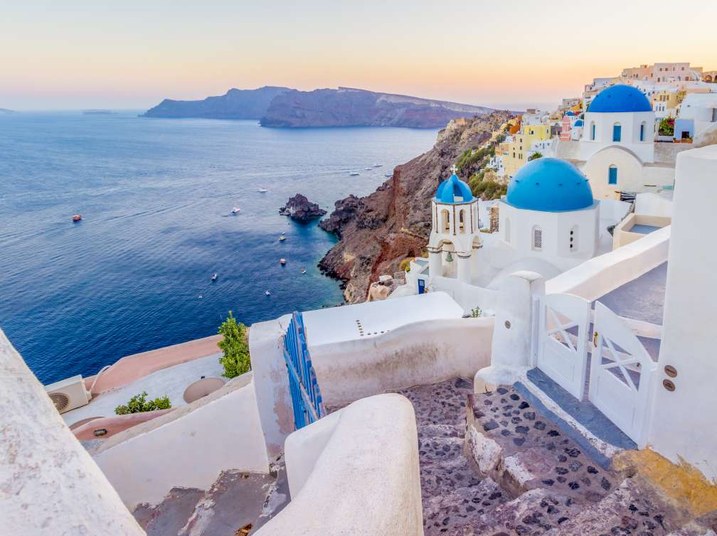 White buildings by the sea in Greece