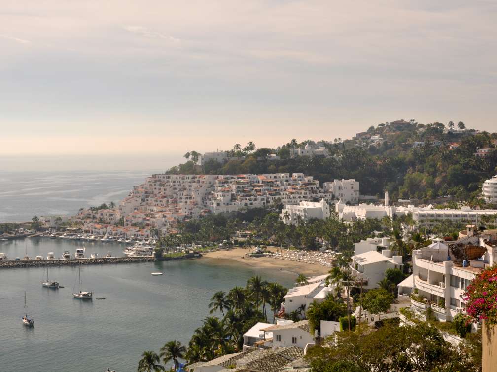 View of buildings and little port 