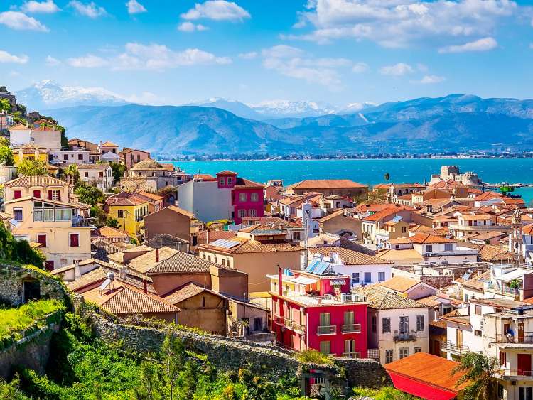  View over Nafplio, a town in Greece