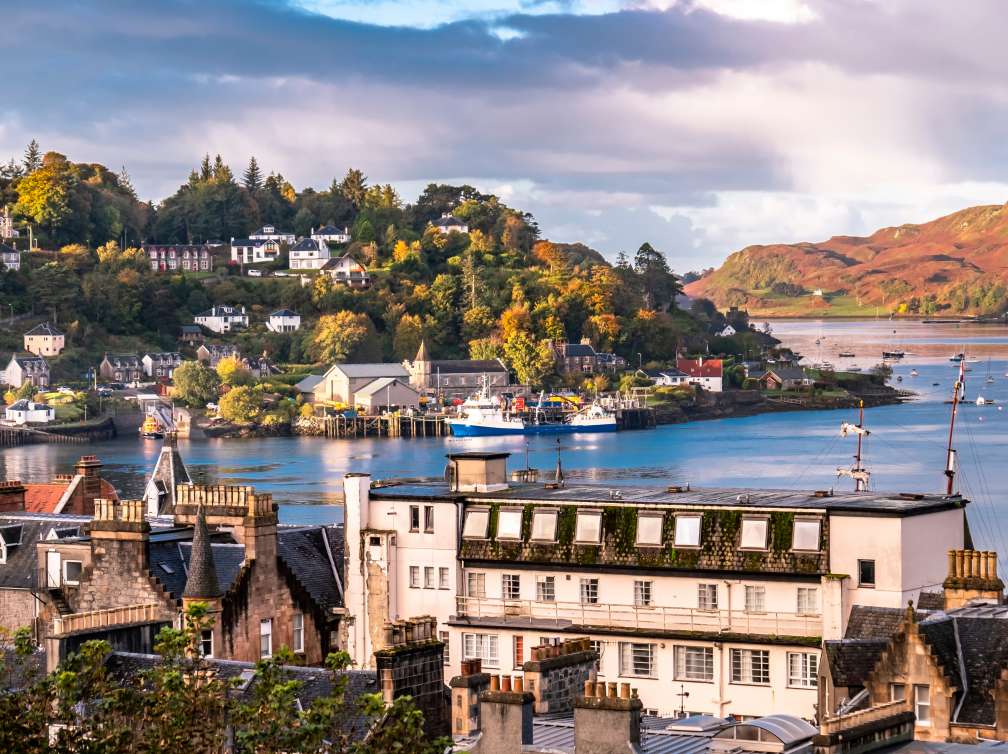 The skyline of Oban in autumn, Argyll in Scotland - United Kingdom; Shutterstock ID 1233891820; Project: New ports 2021-2022