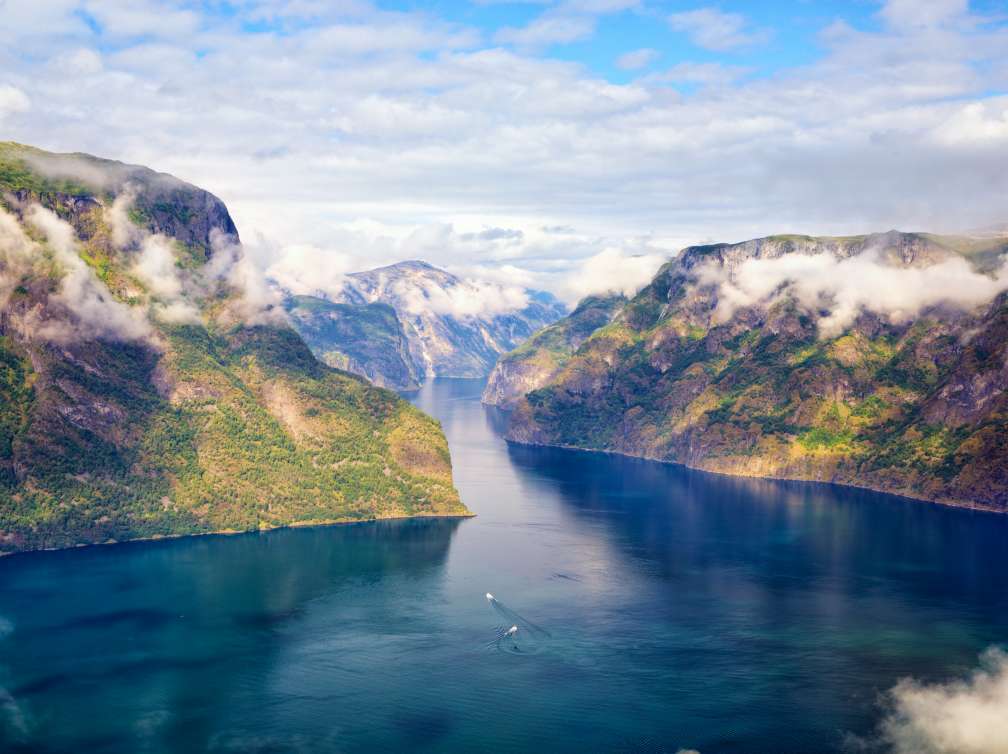  A river flowing between mountains