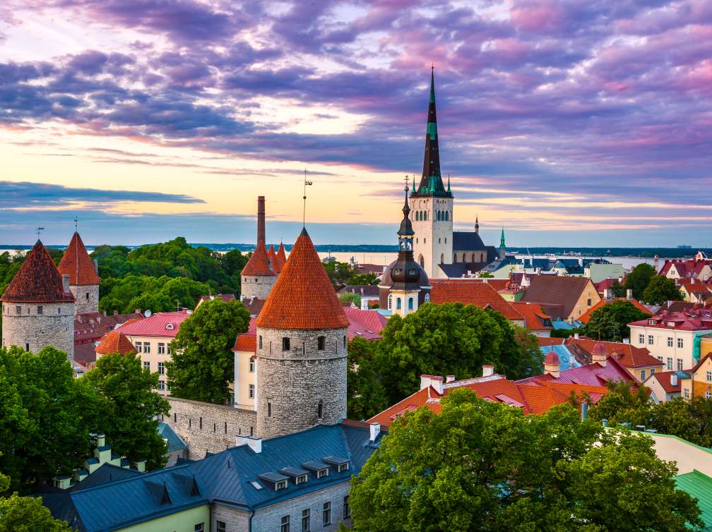  View over Tallinn's Old Town in Estonia