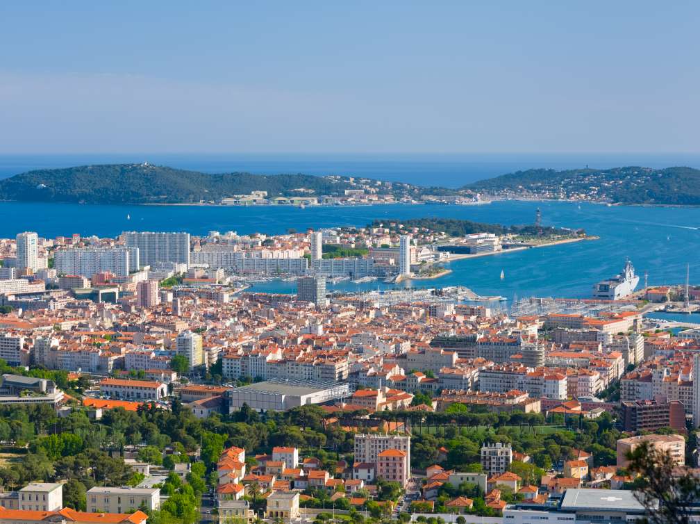 City overlooking the sea