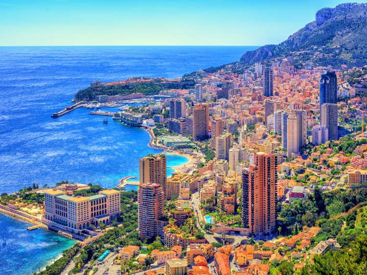  Coastline and city of Monte Carlo, Monaco