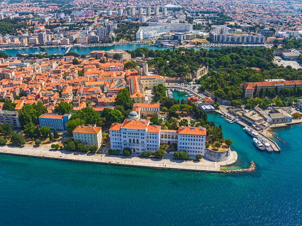 Buildings by the sea