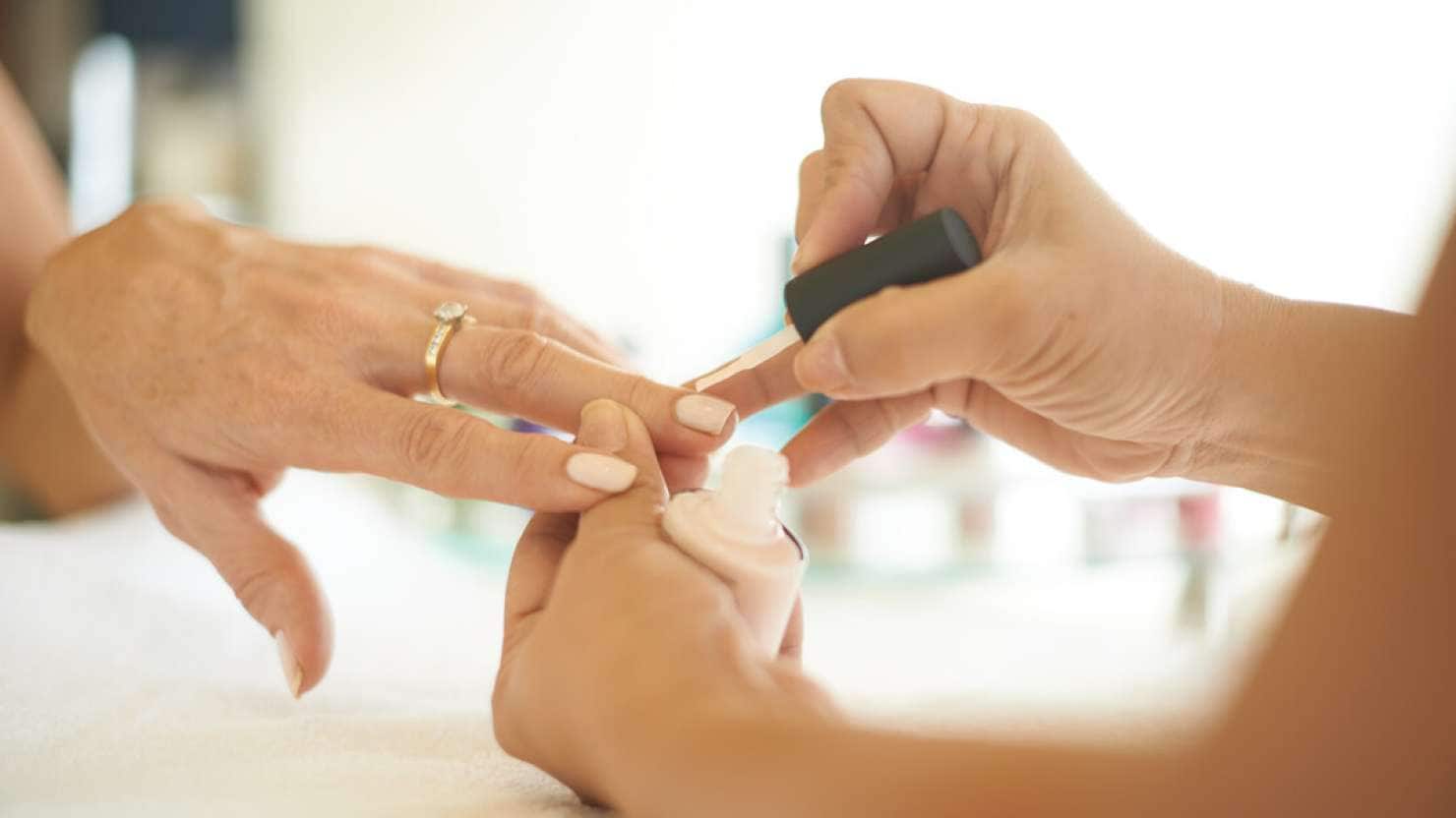 Manicure available in the Oasis Spa onboard Iona