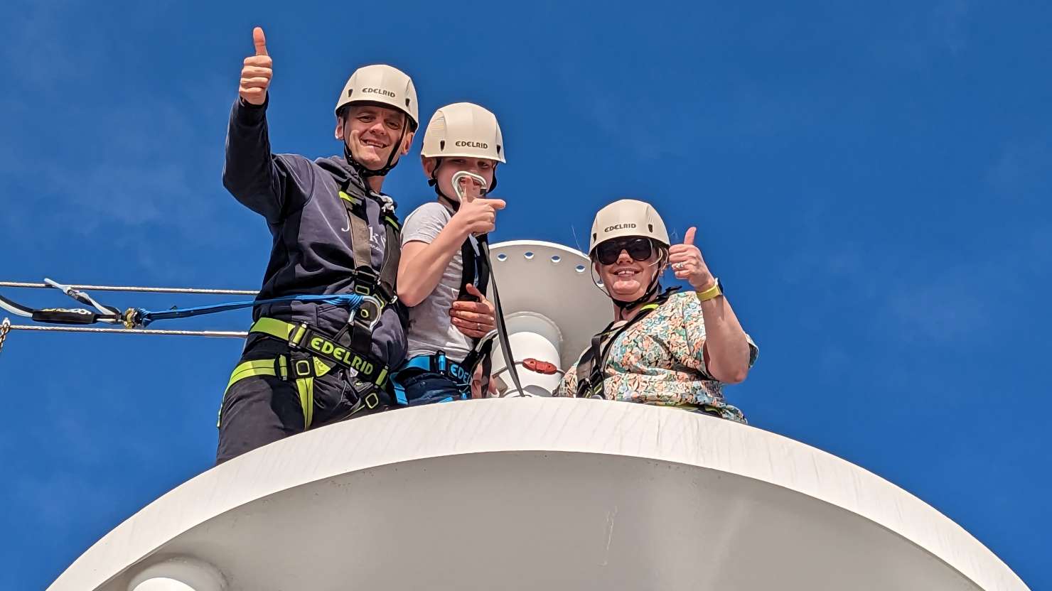 Marc, William and Jessica taking on the Altitude Skywalk
