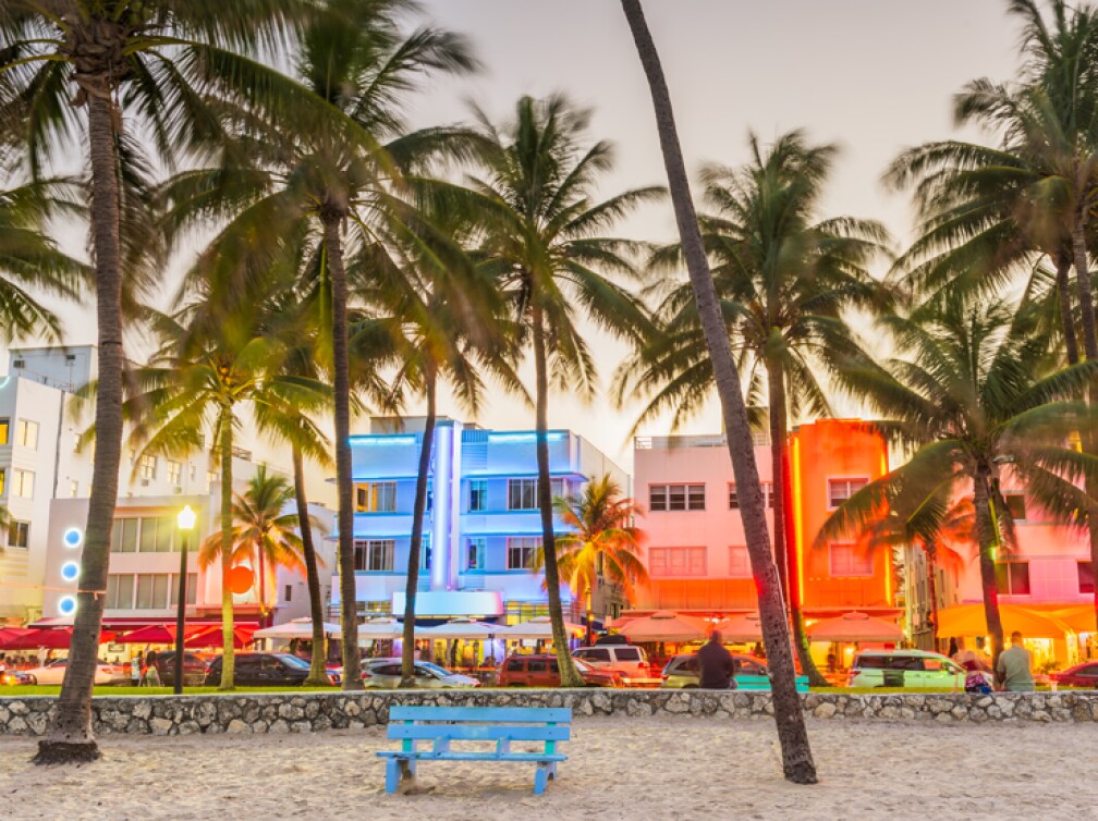 Colourful flats in Miami