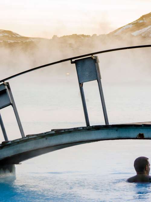 Blue lagoon pool in Iceland