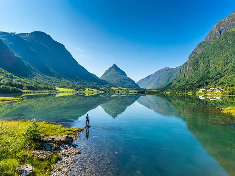 Mountains in Sunnyvsfjorden, Norway