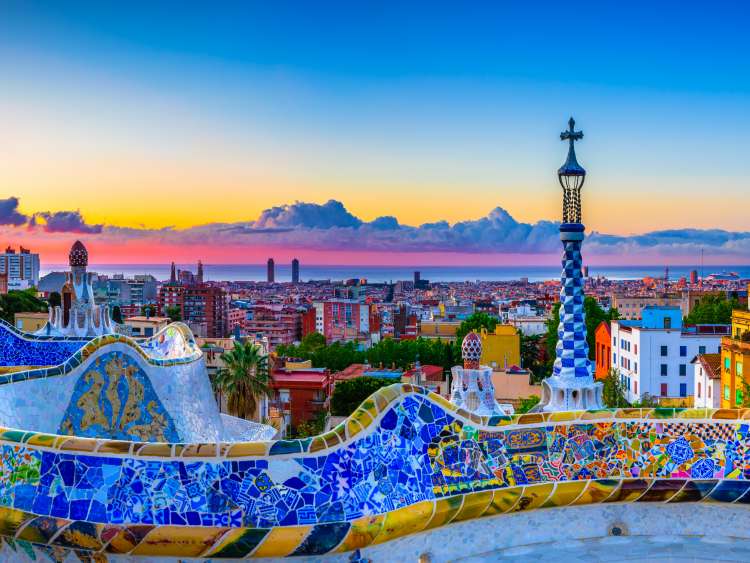 Skyline panorama of Barcelona at sunrise. Spain; Shutterstock ID 1795930126; project: Marketing; job: Content Marketing; client: PO Cruises; other: 