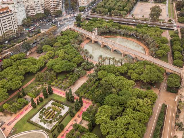 Aerial view of Turia garden in Valencia; Shutterstock ID 1841961871; project: x; job: y; client: ; other: 