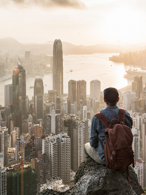 View of Hong Kong skyline