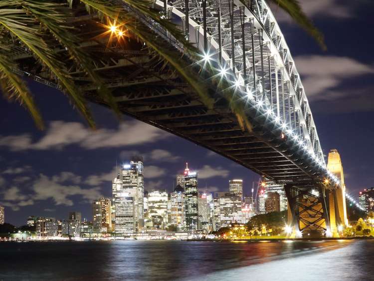 Sydney skyline at night