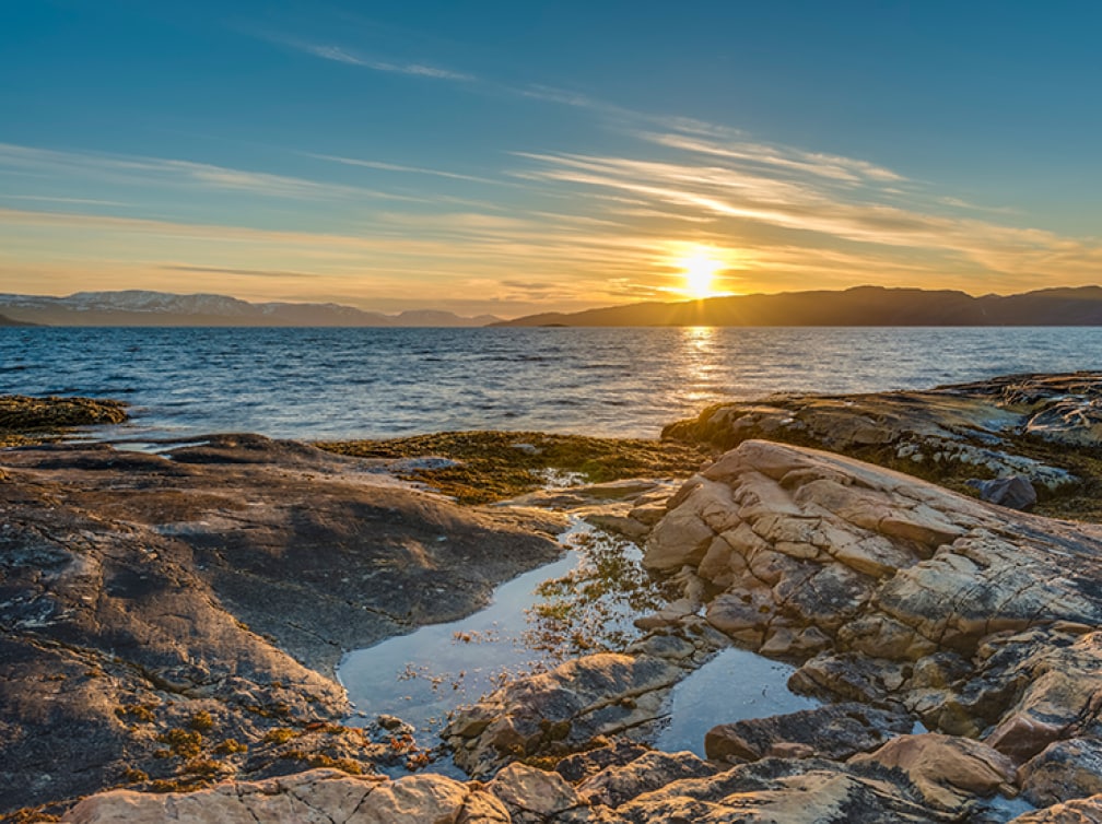 Midnight sun in Alta, Norway