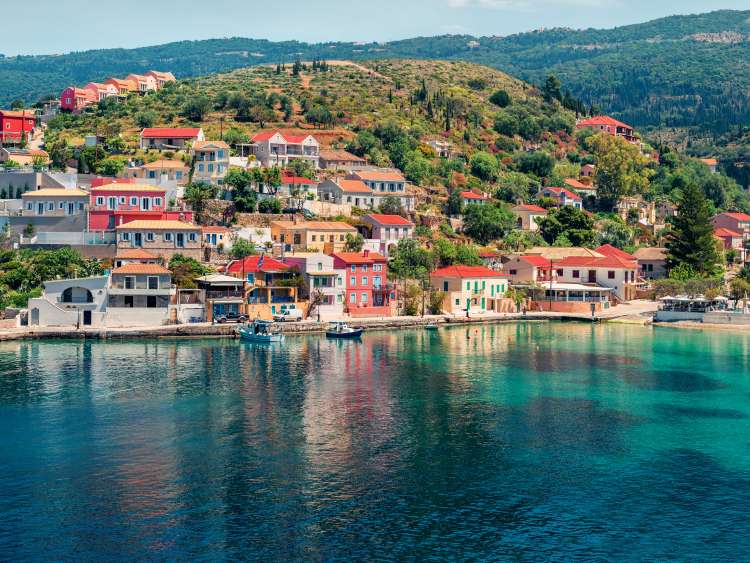 Villas on the coast of Cephalonia, Greece